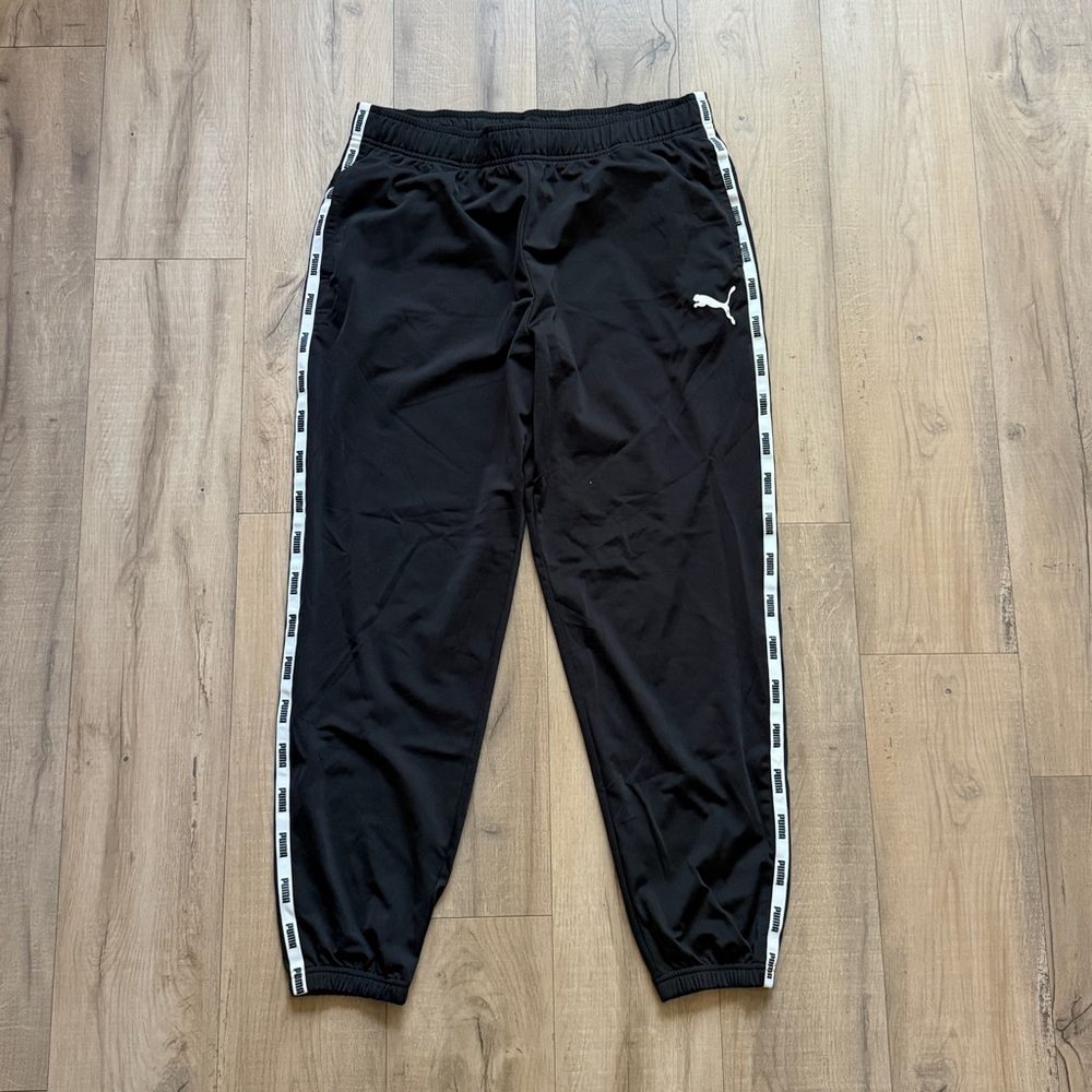 Puma Black Joggers with White Accents